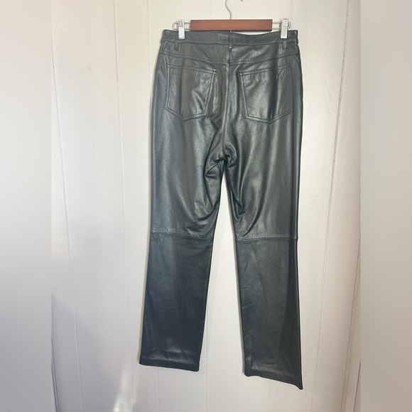 Copper Key Black Genuine Leather Straight Leg Pants Size 11 - Picture 9 of 9